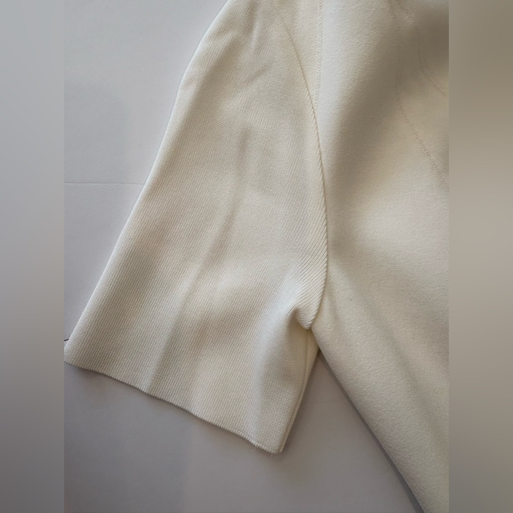 Elie Tahari Structured Cream Dress XS - Picture 3 of 8